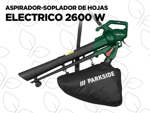 parkside Aspirador-Soplador de hojas electrico 2600 W