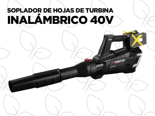 parkside Soplador de hojas de turbina inalámbrico 40 V